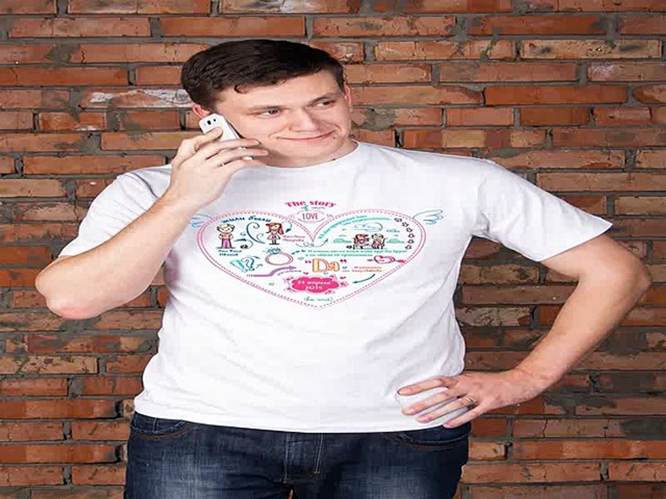 Популярный подарок на все случаи жизни - Футболка мужская с вашим текстом История одной любви в г. Липецк
