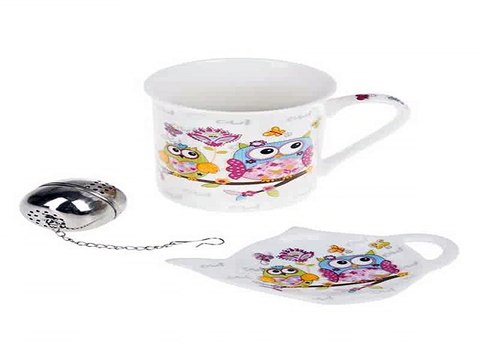 Стильный подарок на день рождения - Набор чайный Совушки-2 в г. Санкт-Петербург