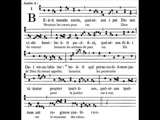 Communio gregorian 'Beati mundo', Dominica IV A T.p.A (4è dimanche A TO), In festo omnium Sanctorum