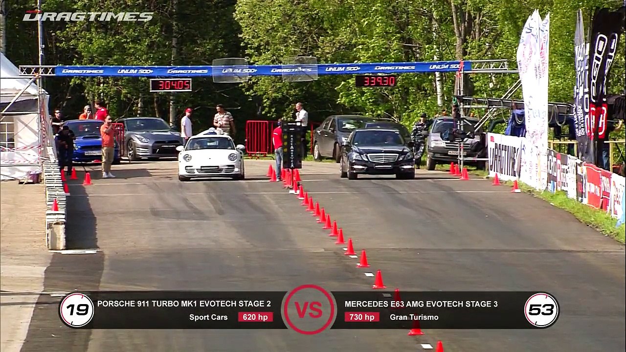 Mercedes E63 AMG (W212) Evotech vs BMW X6M / X5M vs Porsche 911 Turbo