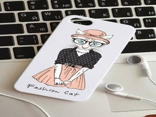 Отличный подарок на именины - Чехол для iphone 5/5S с вашим текстом Белая кошка в г. Челябинск