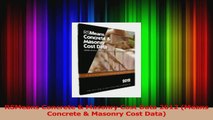 PDF Download  RSMeans Concrete  Masonry Cost Data 2012 Means Concrete  Masonry Cost Data Download Online