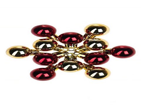 Лучший подарок на именины - Набор шаров елочных Набор шаров елочных, 12-предм., Д=2.5см, пласт., борд.-золот. в г. Магнитогорск