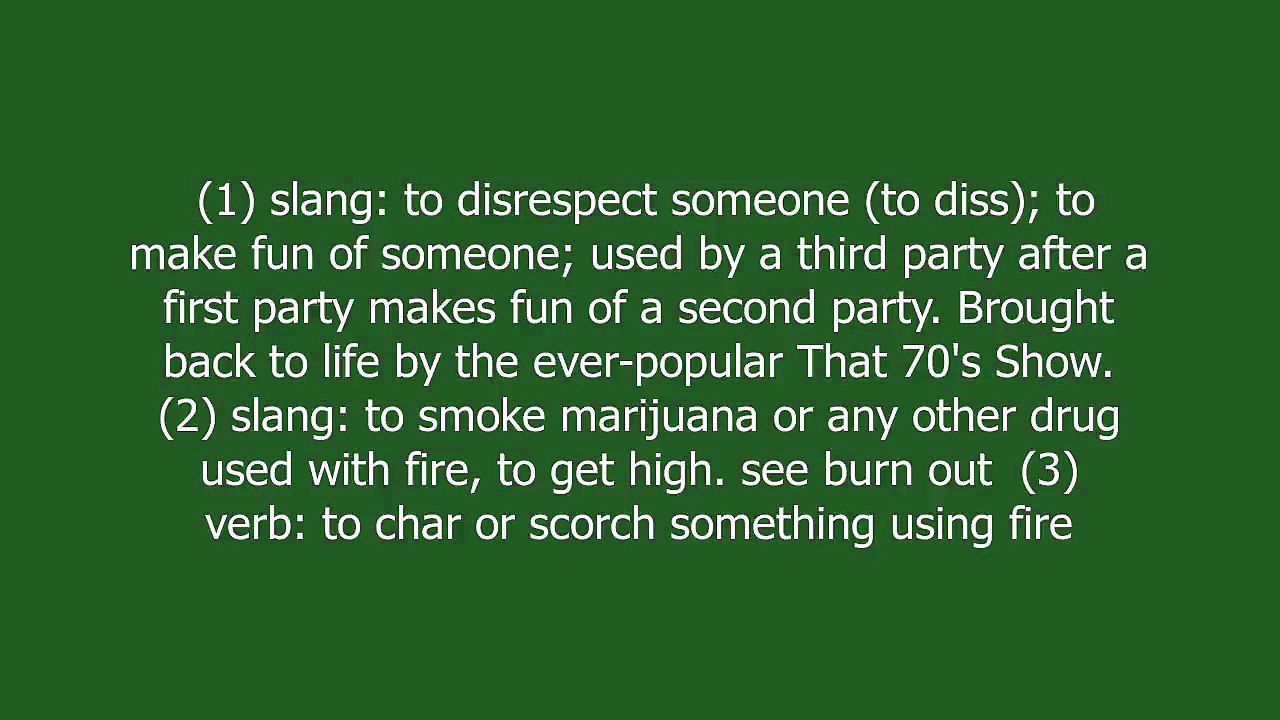burn meaning and pronunciation