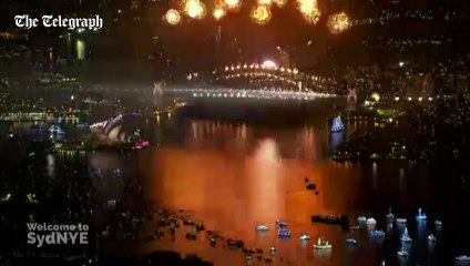 New Year fireworks in Sydney Australia 2016