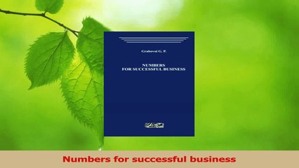 PDF Download  Numbers for successful business PDF Full Ebook