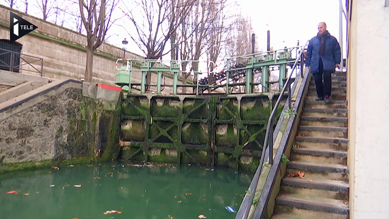 Paris : le canal Saint-Martin vidé pour nettoyage