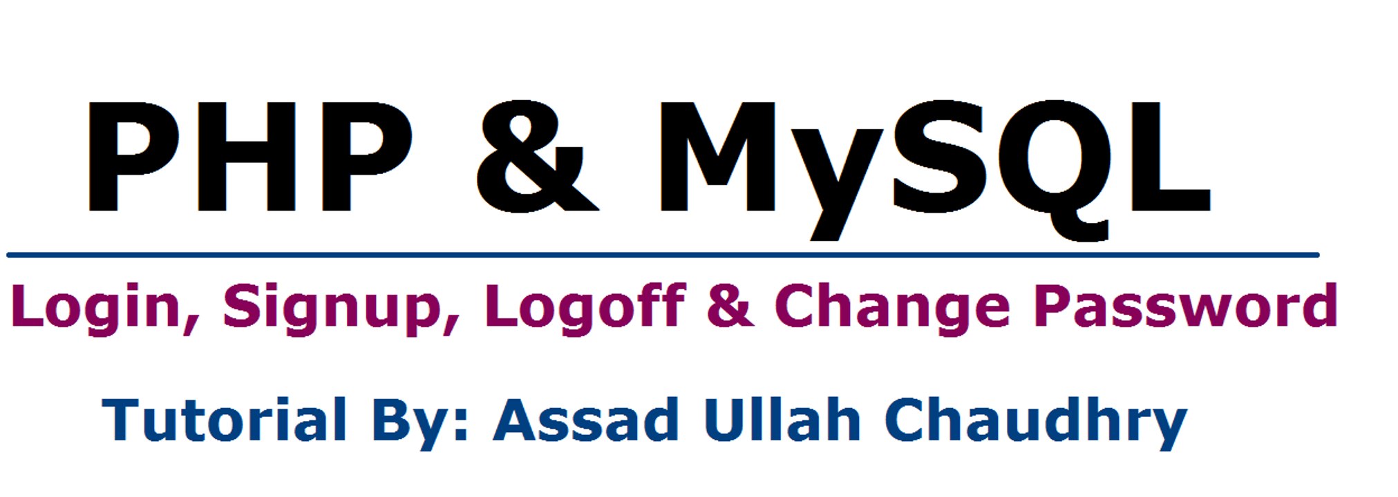 PHP5 & MySQL Login, Signup, Logoff and Change Password Part 4/9