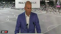 Palabras deZidane nuevo entrenador del Madrid.