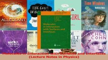 PDF Download  Molecules in Interaction with Surfaces and Interfaces Lecture Notes in Physics Read Full Ebook