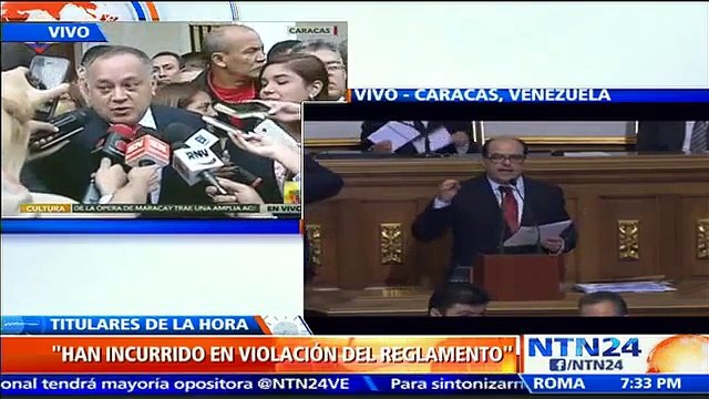 Ramos Allup llegando ha comenzado a violar el reglamento de la AN: Diosdado Cabello tras abandonar el Parlamento