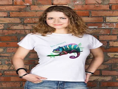 Роскошный и недорогой подарок на все случаи жизни - Футболка женская с вашим текстом Хамелеон в г. Саратов
