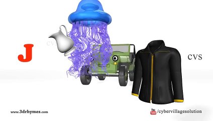 A is for apple Nursery Rhymes 3 - 3D Animation English Alphabet ABC Songs for children