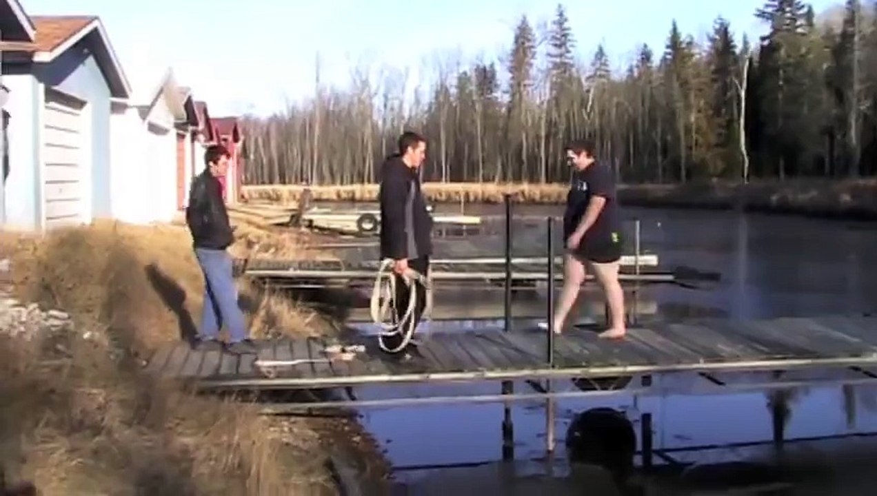 Jumping in the Ice lake