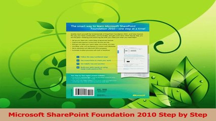 PDF Download  Microsoft SharePoint Foundation 2010 Step by Step Read Full Ebook