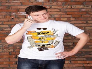 Купил отличный подарок на день рождения - Футболка мужская с вашим текстом Ready for Summer в г. Краснодар