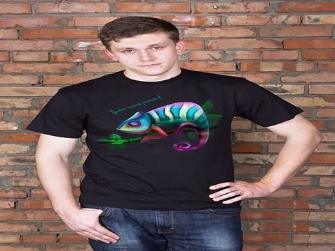Популярный подарок на день рождения - Футболка мужская с вашим текстом Хамелеон в г. Белгород