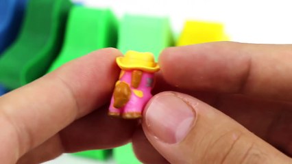 shopkins Play Doh Rainbow Surprise Eggs Peppa Pig Spongebob Frozen Disney Cars pony