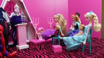 Barbie WEDDING to Frozen Disney Hans Elsa Anna Kids Vintage Wedding Chapel DisneyCarToys