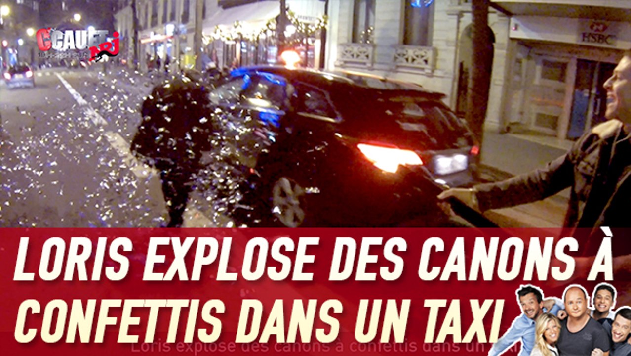 Loris explose des canons à confettis dans un taxi - C'Cauet sur NRJ