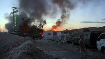إدلب: لحظة اقتحام الجيش السوري الحر لمعسكر الخزانات في خان شيخون 25 5 2014