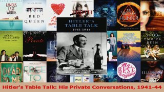 PDF Download  Hitlers Table Talk His Private Conversations 194144 Download Full Ebook