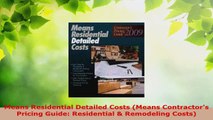 Read  Means Residential Detailed Costs Means Contractors Pricing Guide Residential  EBooks Online