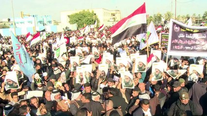 تظاهرات في العراق احتجاجا على اعدام رجل الدين الشيعي نمر النمر
