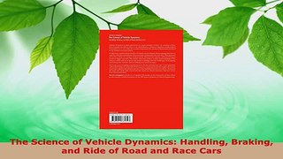 PDF Download  The Science of Vehicle Dynamics Handling Braking and Ride of Road and Race Cars PDF Full Ebook