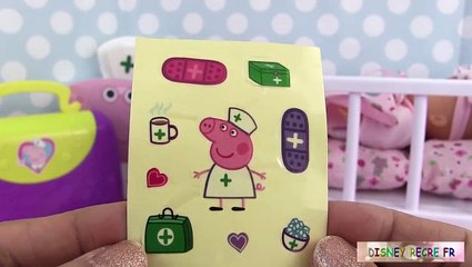 Peppa Pig Infirmière Mallette médicale Bébé Corolle malade Sick Baby Doll