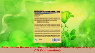 Download  Petroleum Reservoir Simulations A Basic Approach  CD Companion Ebook Free