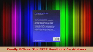PDF Download  Family Offices The STEP Handbook for Advisers Download Online
