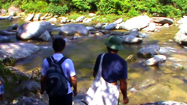 Swimming in the Stream Thon Tha - Ha Giang - Vietnam trekking Travel Tours