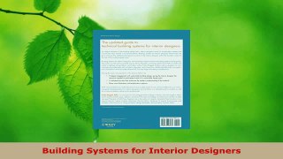 Read  Building Systems for Interior Designers Ebook Free