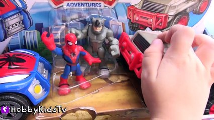 GIANT Spiderman SURPRISE Egg Hot Wheels Showdown! Marvel Kinder HobbyKidsTv