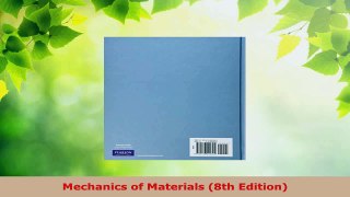PDF Download  Mechanics of Materials 8th Edition PDF Online
