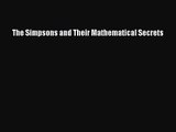 The Simpsons and Their Mathematical Secrets [Download] Full Ebook