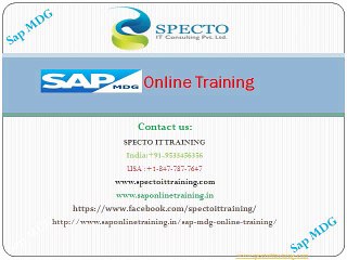 sap mdg online training in usa | sap online training