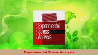 Download  Experimental Stress Analysis PDF Online