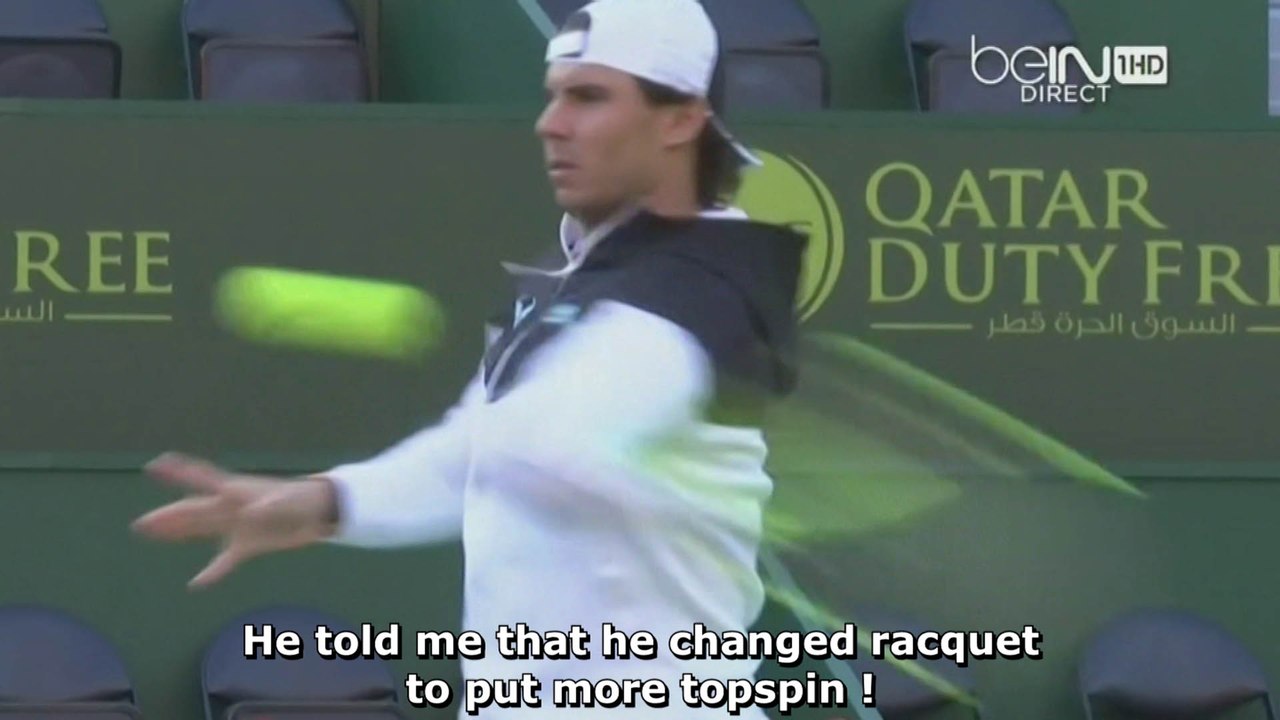 Doha Open 2016 : Rafael Nadal's new racquet confirmed by Fabrice Santoro on beIN Sports - 04/01/2015