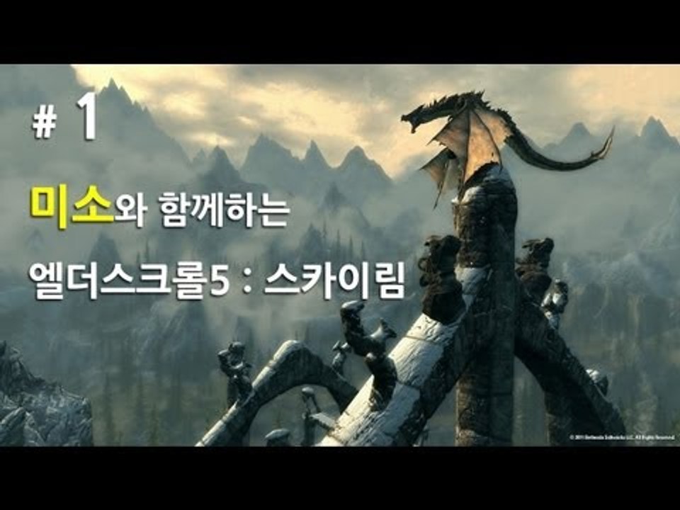 양띵TV미소[막장플레이 엘더스크롤5 스카이림 1일차 1부]