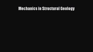 Mechanics in Structural Geology [PDF] Online