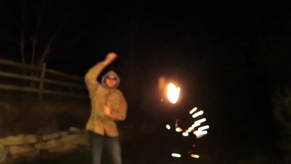 Feu d'artifice fait maison à partir de limaille de fer...