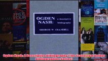 Ogden Nash A Descriptive Bibliography The Scarecrow Author Bibliographies Series