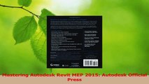 Read  Mastering Autodesk Revit MEP 2015 Autodesk Official Press Ebook Free