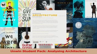 Read  Unwin Student Pack Analysing Architecture PDF Online