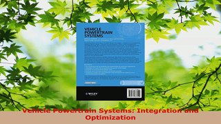 PDF Download  Vehicle Powertrain Systems Integration and Optimization Read Full Ebook