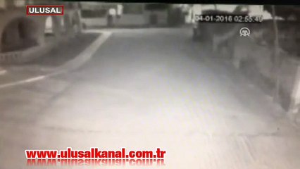 Kaymakamın evine roketatarlı saldırı anı kamerada