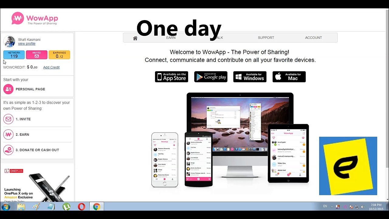 wowapp - wow app Tutorials How to work I got 108 earn coins 4 days