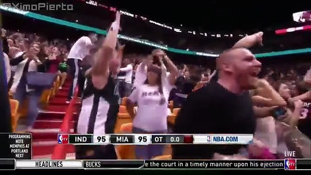 Dwayne Wade Sends the Game to OT - Pacers vs Heat - January 4, 2016 - NBA 2015-16 Season